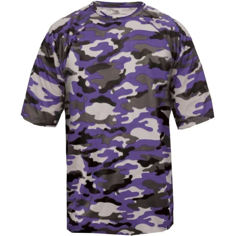 Badger Sport 2181 Camo Youth Tee – Purple Camo
