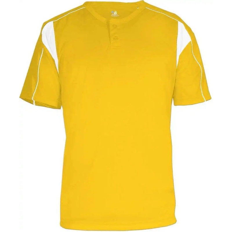 Badger Sport 2937 Youth Pro Placket – Gold White