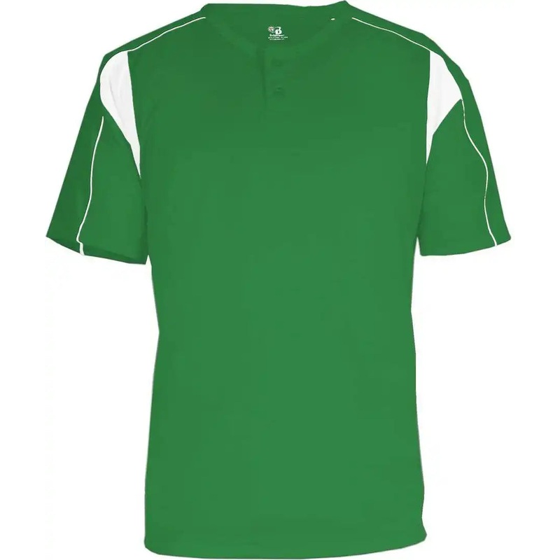 Badger Sport 2937 Youth Pro Placket – Kelly White