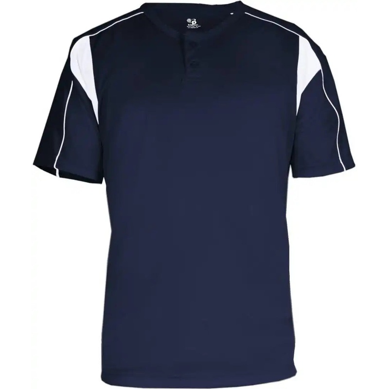 Badger Sport 2937 Youth Pro Placket – Navy White