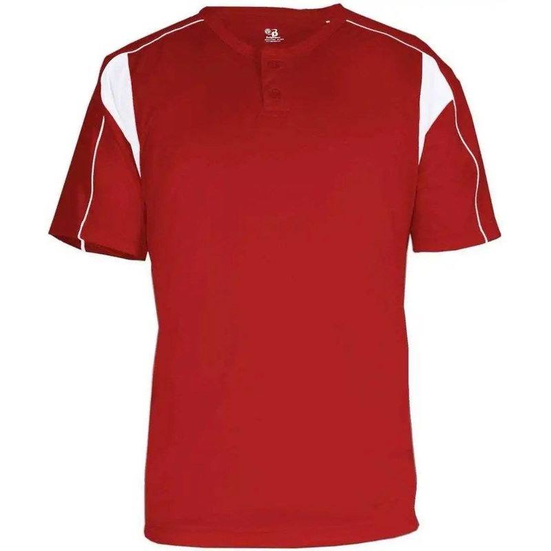 Badger Sport 2937 Youth Pro Placket – Red White