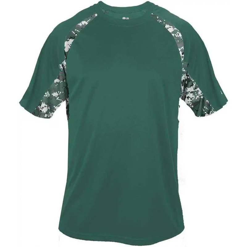 Badger Sport 4140 Digital Hook Adult Tee – Forest Forest Digital