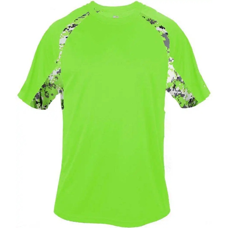 Badger Sport 4140 Digital Hook Adult Tee – Lime Lime Digital