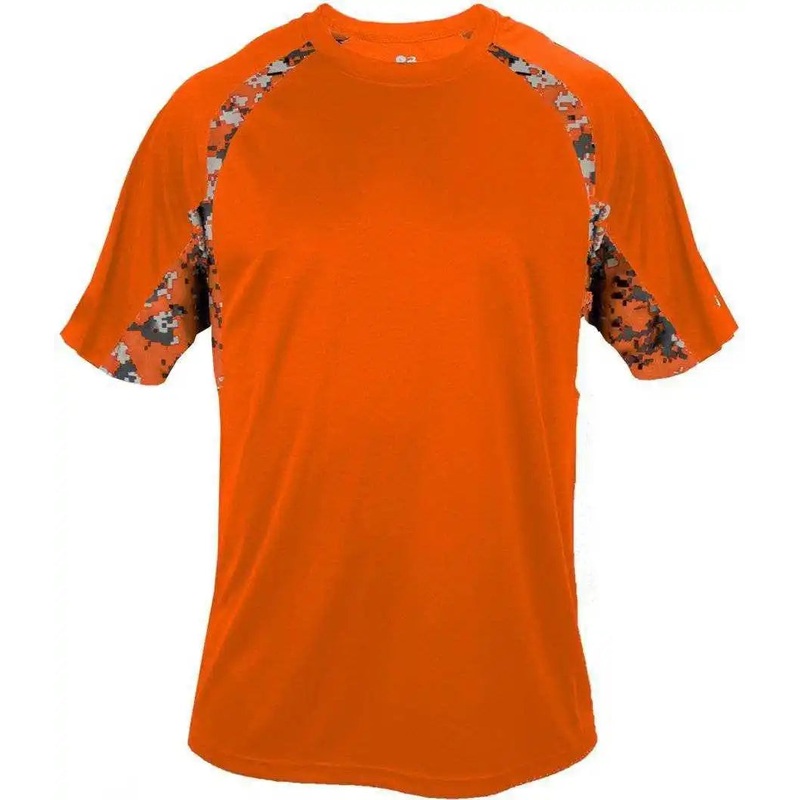 Badger Sport 4140 Digital Hook Adult Tee – Orange Orange Digital