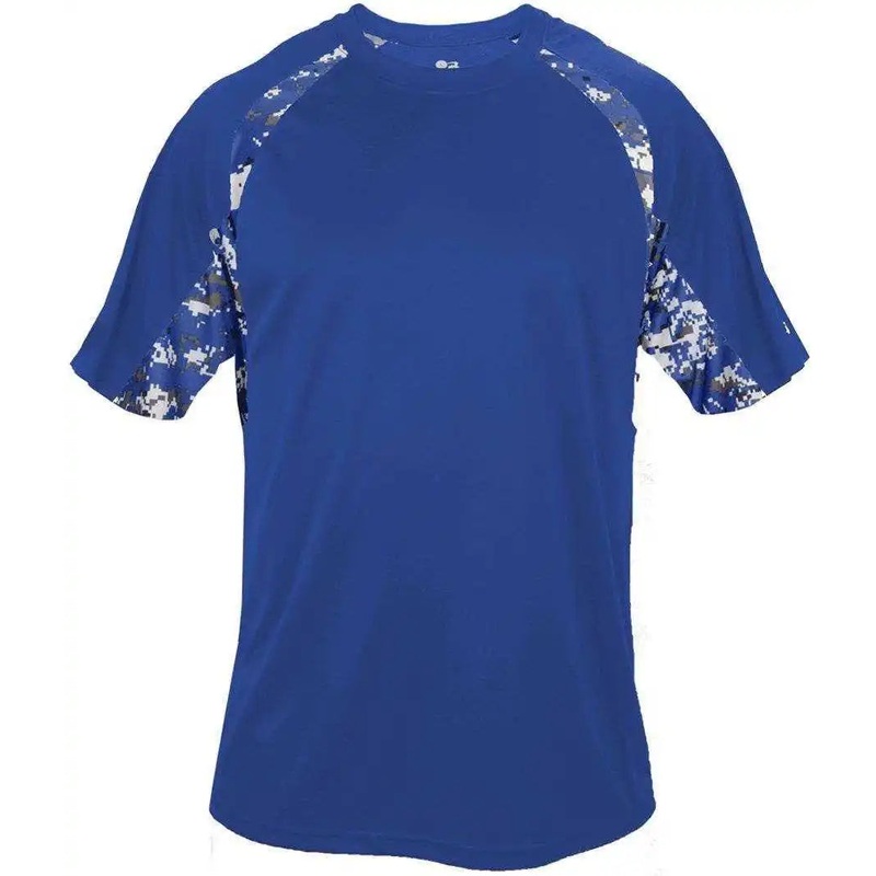Badger Sport 4140 Digital Hook Adult Tee – Royal Royal Digital