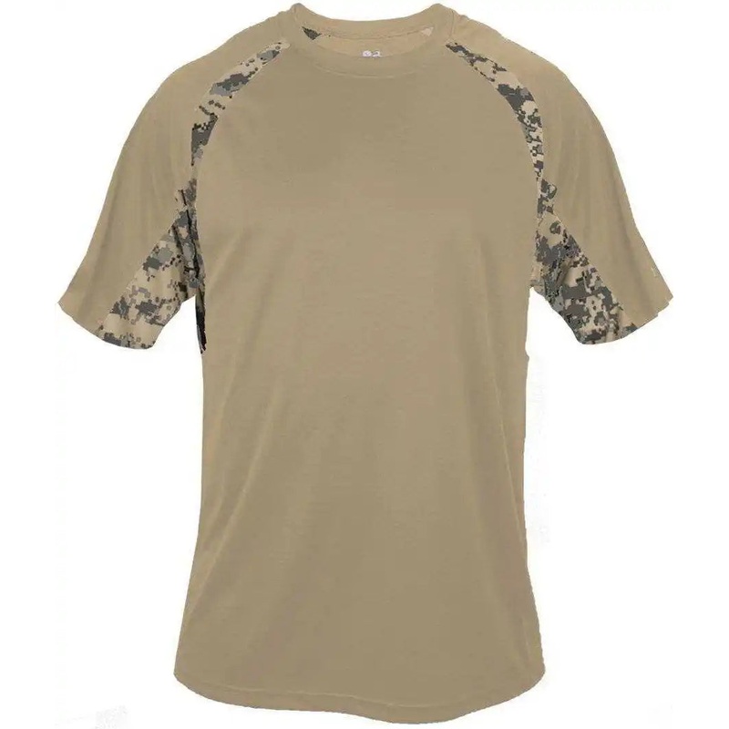 Badger Sport 4140 Digital Hook Adult Tee – Sand Sand Digital