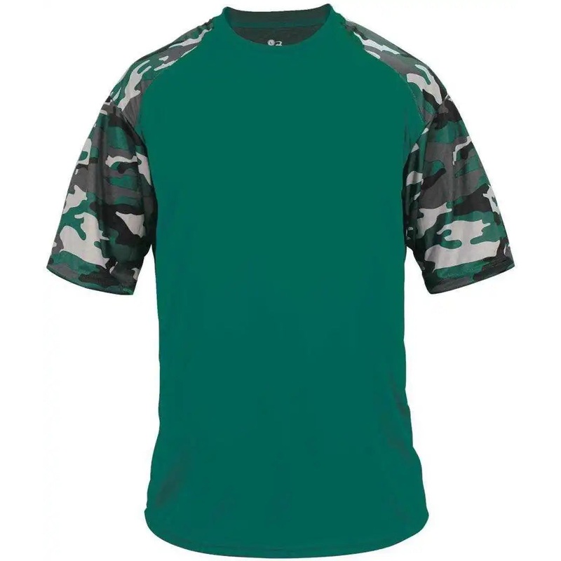 Badger Sport 4141 Camo Sport Adult Tee – Forest Forest Camo