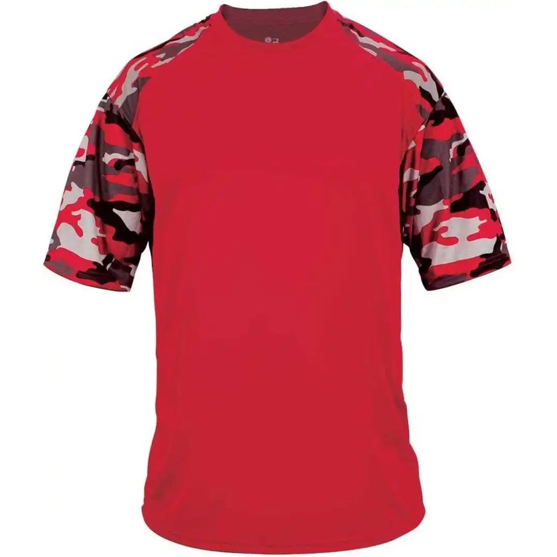 Badger Sport 4141 Camo Sport Adult Tee – Red Red Camo