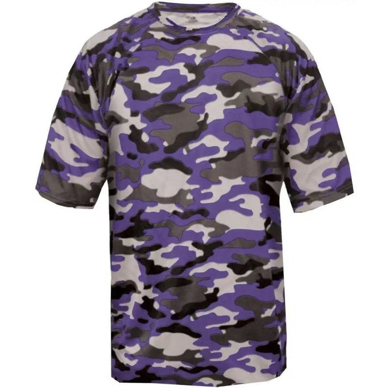 Badger Sport 4181 Camo Adult Tee – Purple Camo