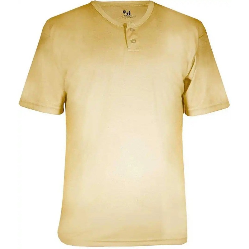 Badger Sport 7930 Adult B-Core Placket – Vegas Gold