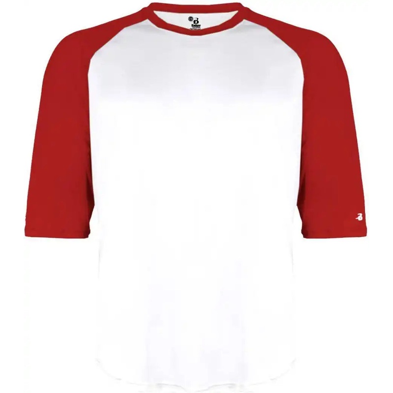Badger Sport 4133 B-Baseball Adult Undershirt – White Red