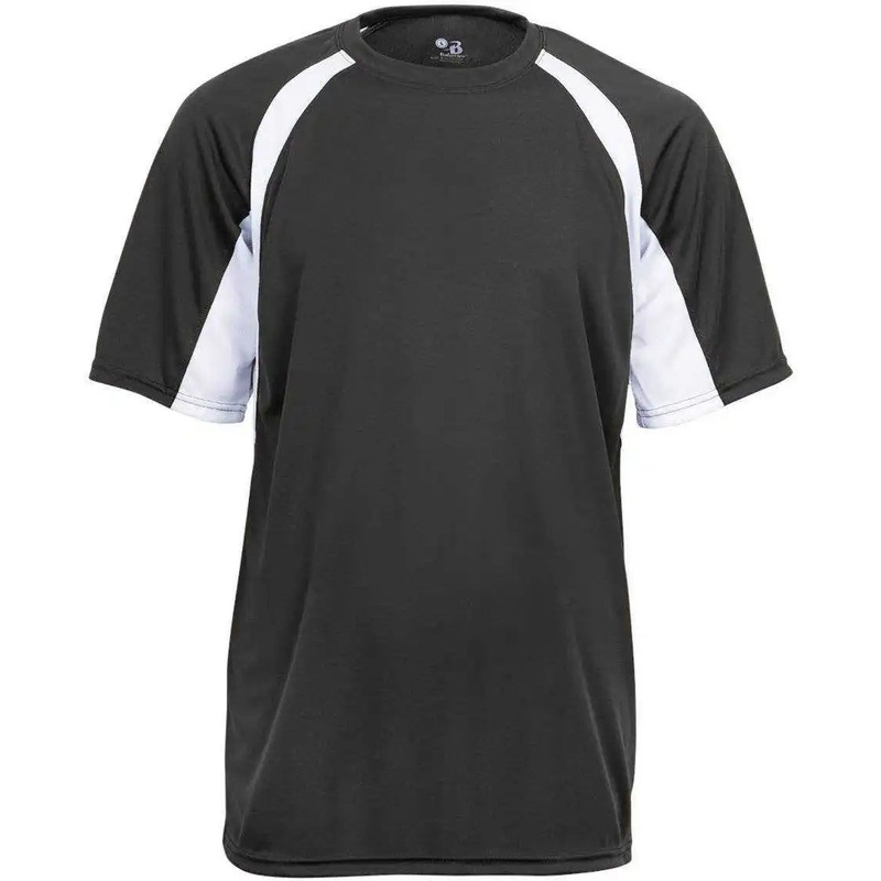 Badger Sport 4144 Adult Hook Tee – Graphite White