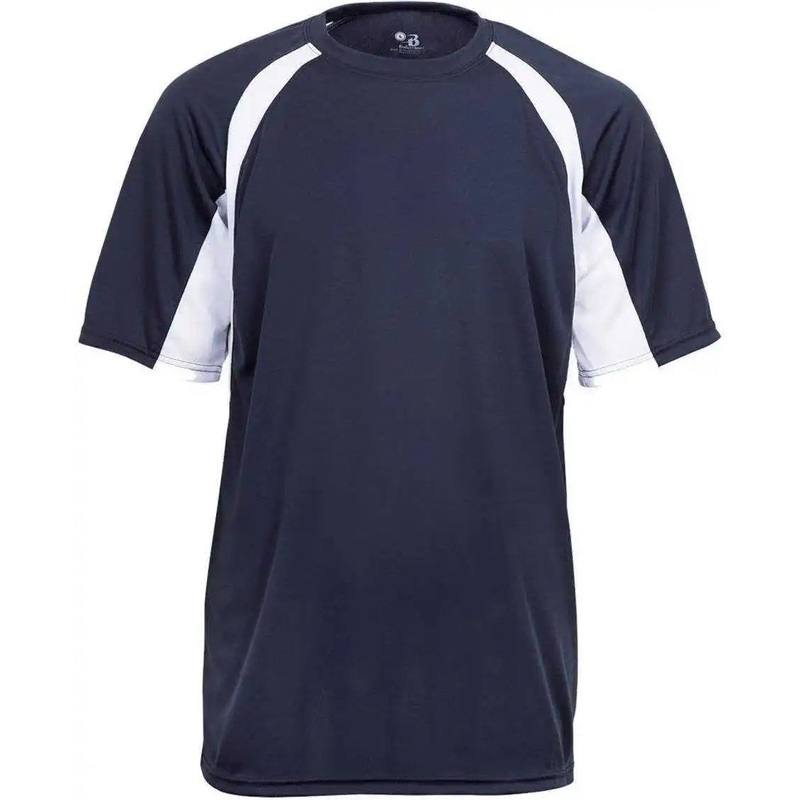 Badger Sport 4144 Adult Hook Tee – Navy White