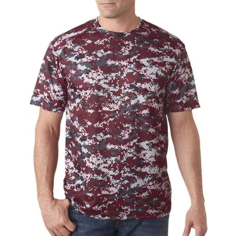 Badger Sport 4180 B-Core Adult Digital Tee – Maroon Digital