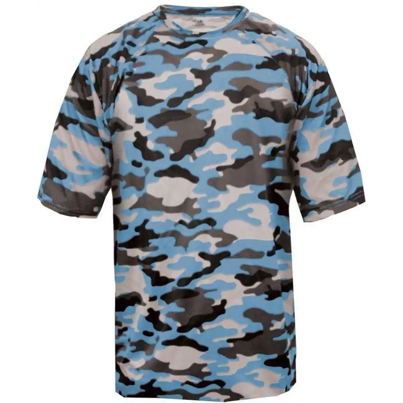 Badger Sport 4181 Camo Adult Tee – Columbia Blue Camo