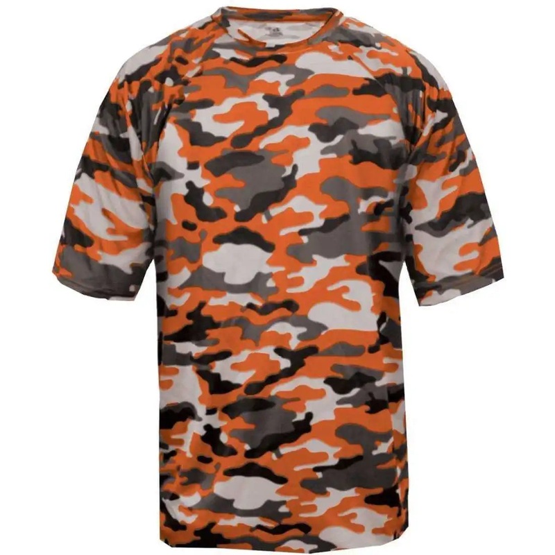 Badger Sport 4181 Camo Adult Tee – Orange Camo