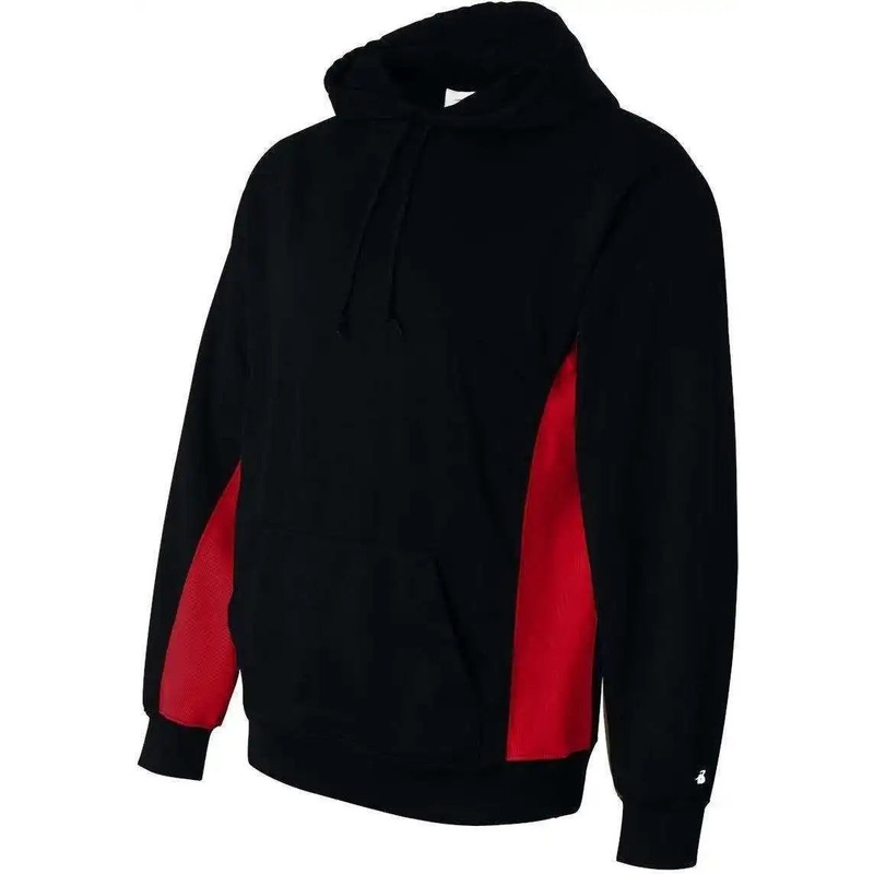 Badger Sport 1454 BT5 Fleece Hoodie – Black Red