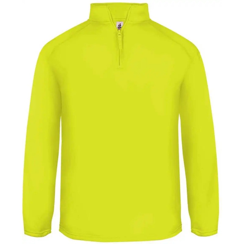Badger Sport 1480 1/4 Zip Poly Fleece Pullover – Safety Yellow Green