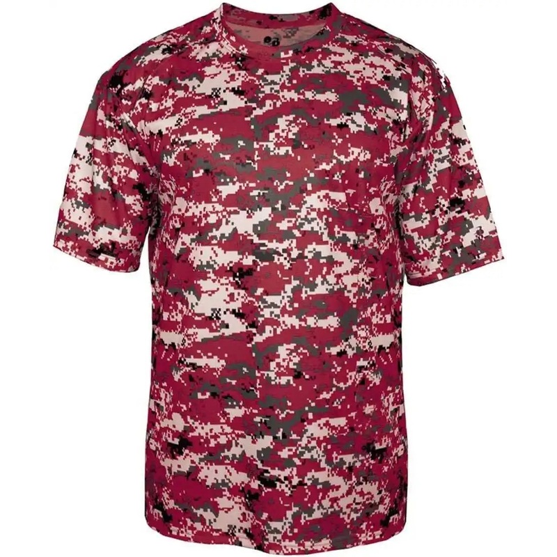 Badger Sport 2180 B-Core Youth Digital Tee – Cardinal Digital
