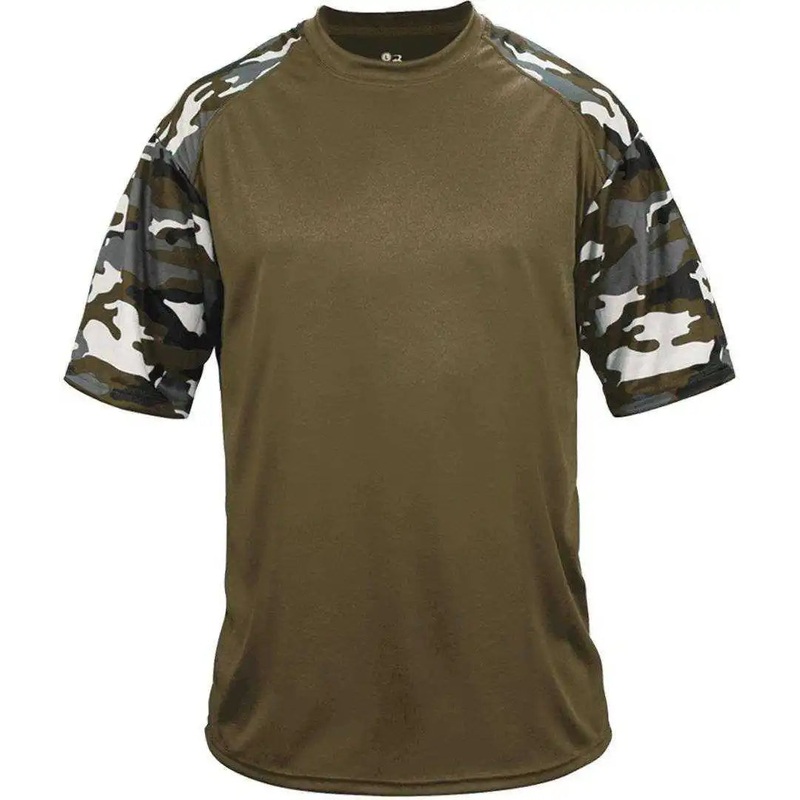 Badger Sport 4141 Camo Sport Adult Tee – OD Green OD Green Camo