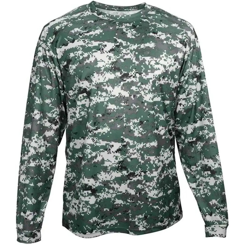 Badger Sport 4184 Adult Digital Long Sleeve Tee – Forest Digital