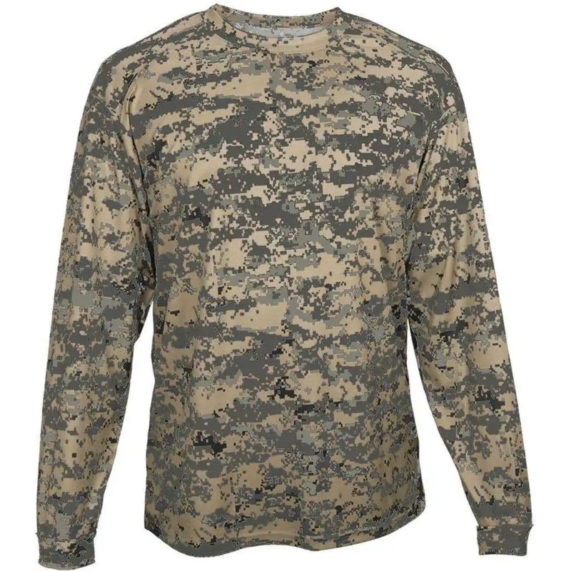Badger Sport 4184 Adult Digital Long Sleeve Tee – Sand Digital