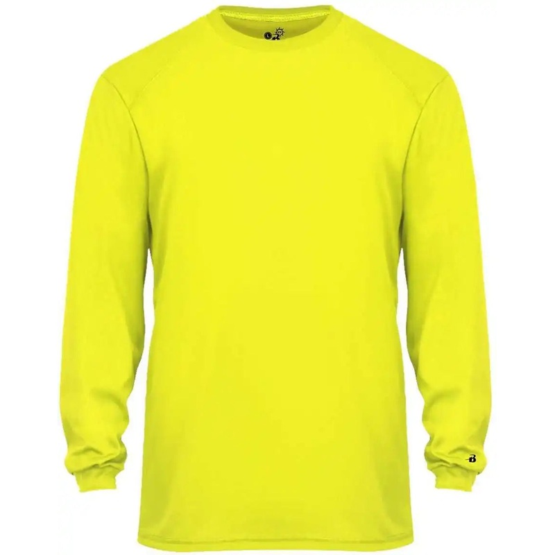 Badger Sport 4004 Ultimate Softlock Long Sleeve Tee – Safety Yellow