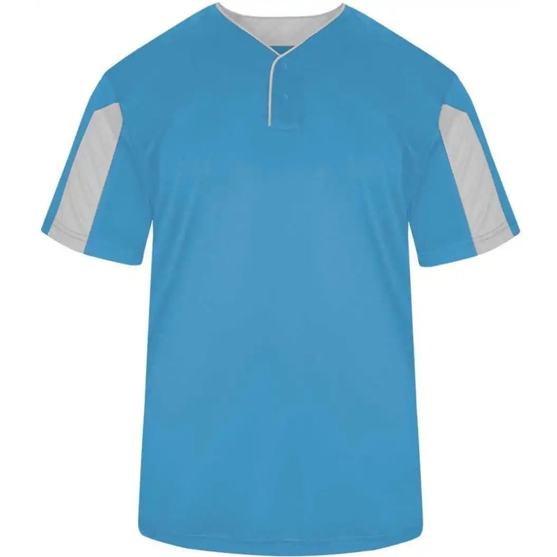 Badger Sport 7976 Striker Placket – Columbia Blue White