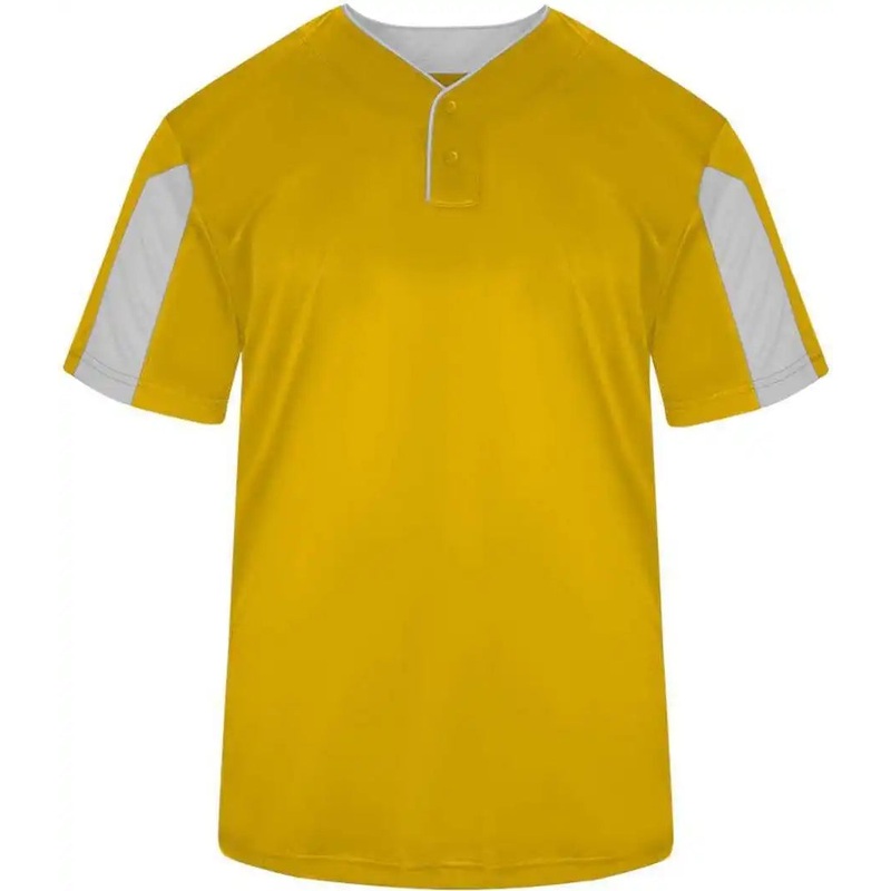 Badger Sport 7976 Striker Placket – Gold White