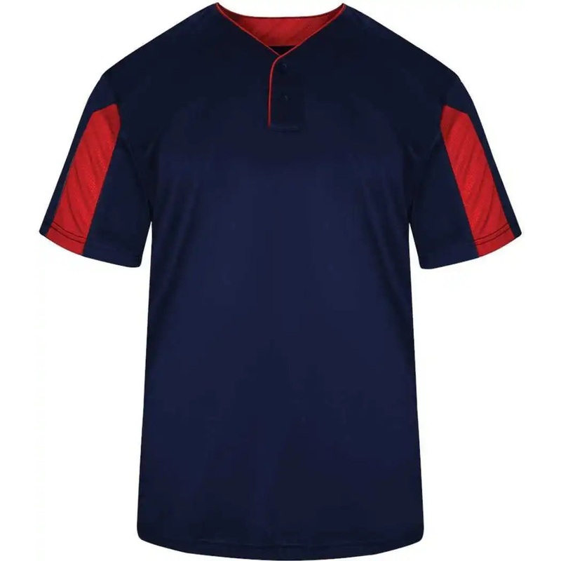 Badger Sport 7976 Striker Placket – Navy Red