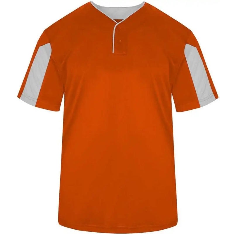 Badger Sport 7976 Striker Placket – Orange White
