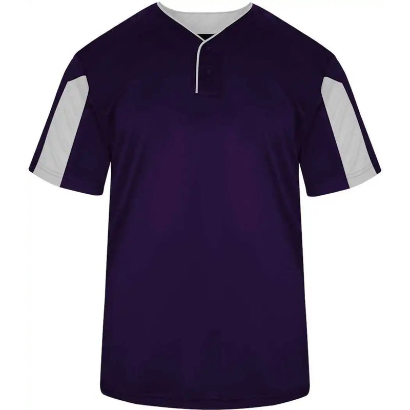 Badger Sport 7976 Striker Placket – Purple White