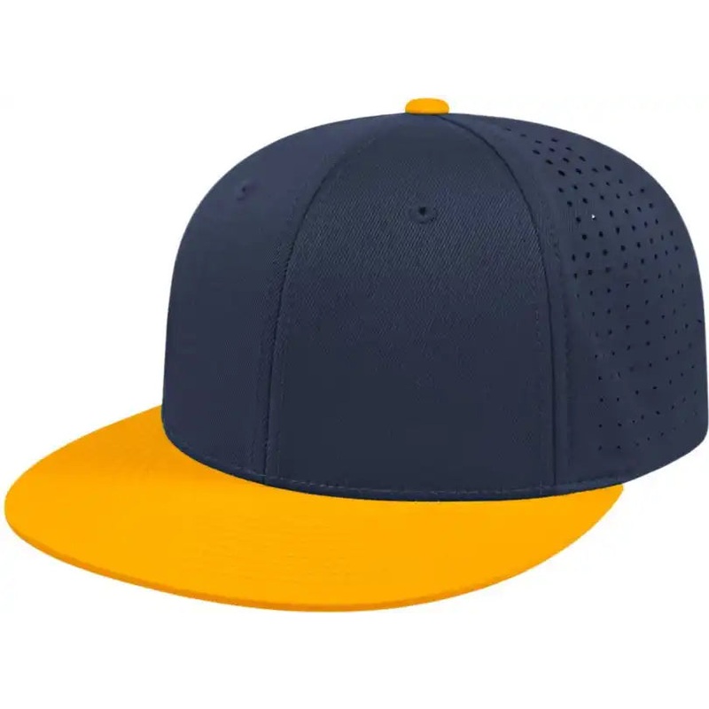 Cap America i8503 Flexfit Perforated Performance Cap – Navy Athletic Gold