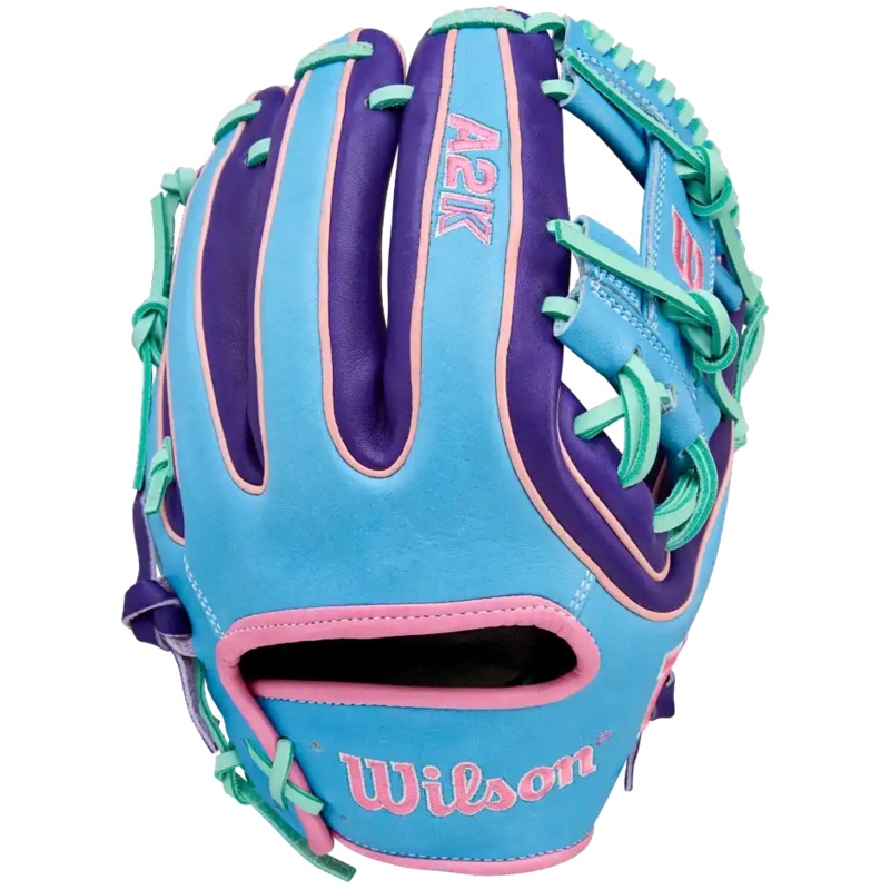 Wilson A2K 1720 11.50 Infield Glove Oct 2025 GOTM WBW104220115 – Purple Columbia Blue Pink