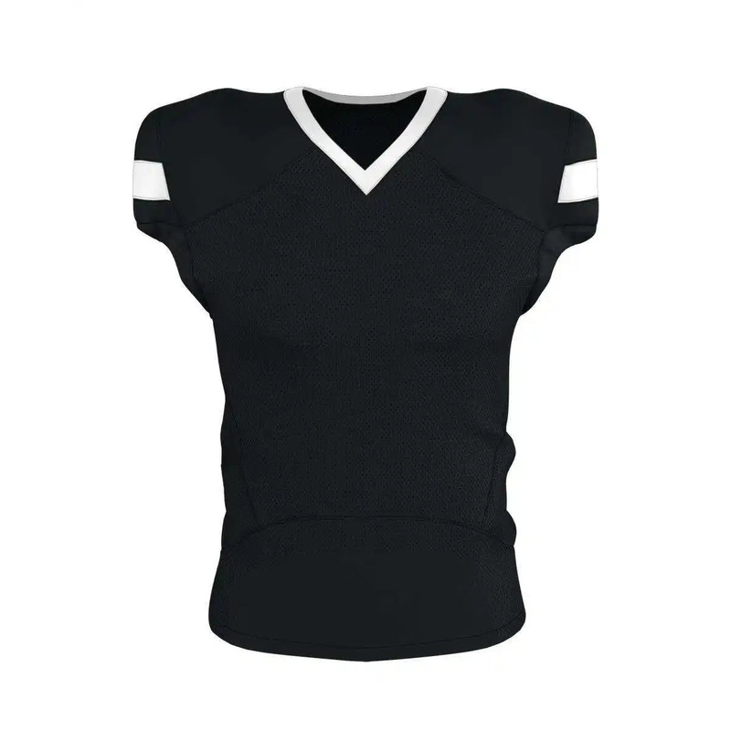 Alleson Athletic 754 Adult Pro Flex Cut Belt Length Football Jersey – Black White