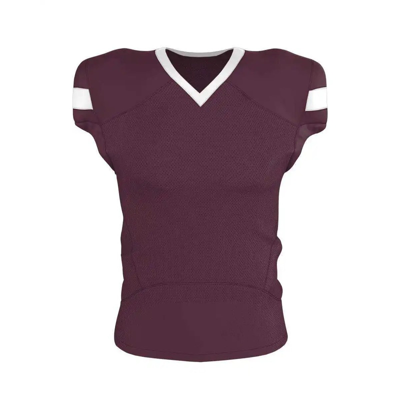 Alleson Athletic 754 Adult Pro Flex Cut Belt Length Football Jersey – Light Maroon White