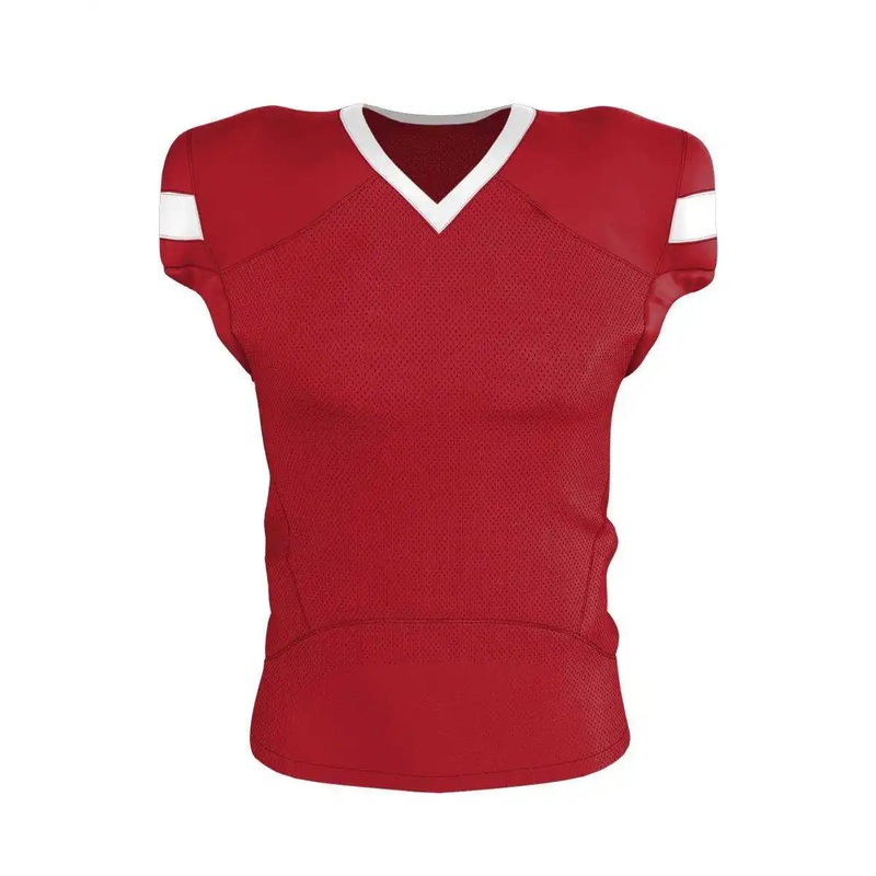 Alleson Athletic 754 Adult Pro Flex Cut Belt Length Football Jersey – Red White