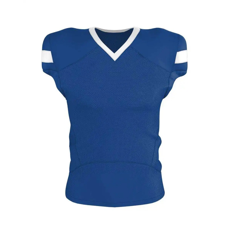 Alleson Athletic 754 Adult Pro Flex Cut Belt Length Football Jersey – Royal White