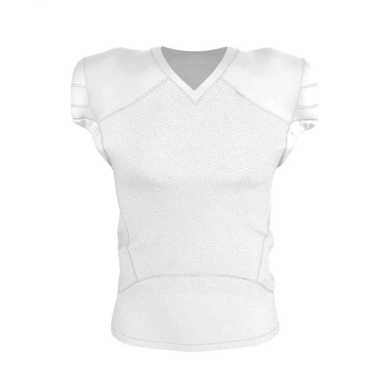 Alleson Athletic 754 Adult Pro Flex Cut Belt Length Football Jersey – White White