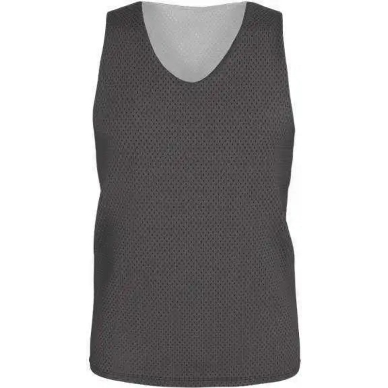 Alleson Athletic LP001A Adult Lacrosse Jersey – Charcoal Solid White