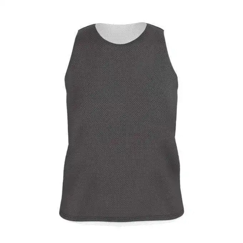 Alleson Athletic LP001W Womens Lacrosse Reversible Pinnie – Charcoal Solid White