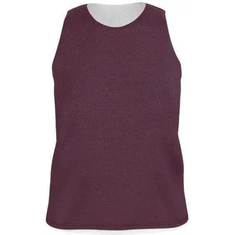 Alleson Athletic LP001W Womens Lacrosse Reversible Pinnie – Light Maroon White