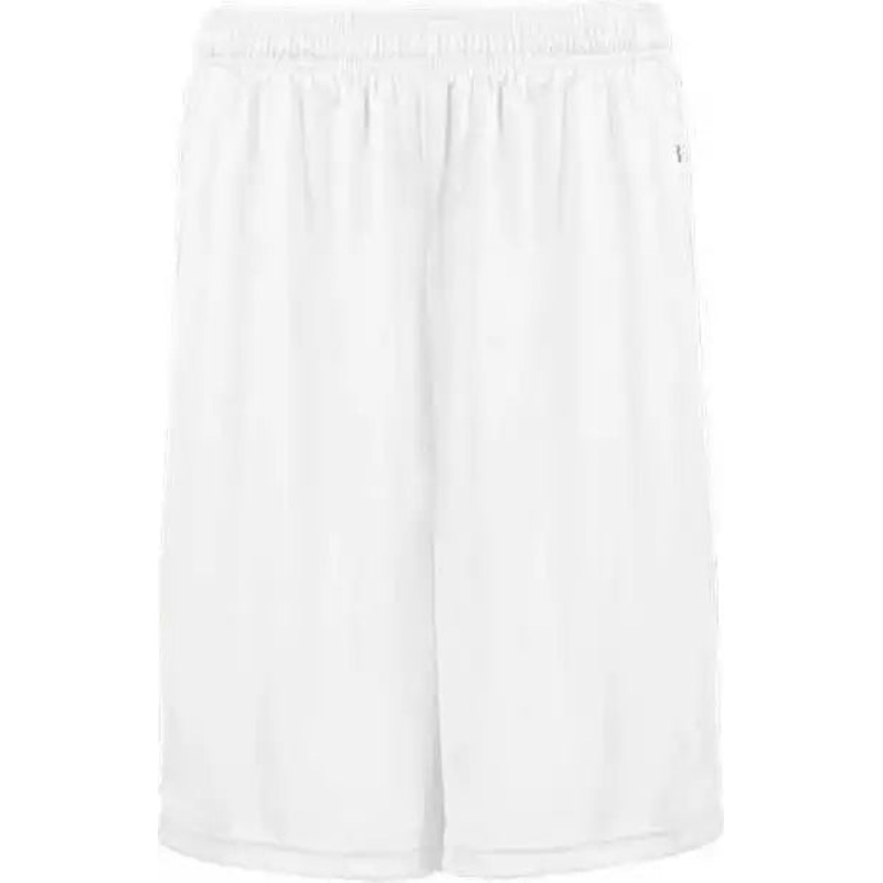 Badger Sport 4127 B-Core Pocketed 7 Short – White