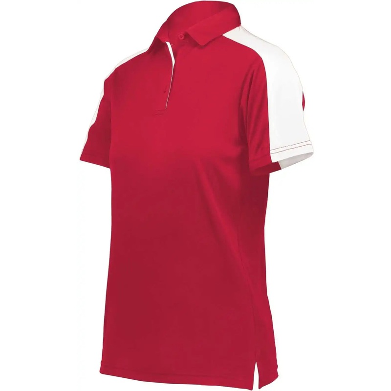 Augusta 5029 Women’s Two-Tone Vital Polo – Scarlet White