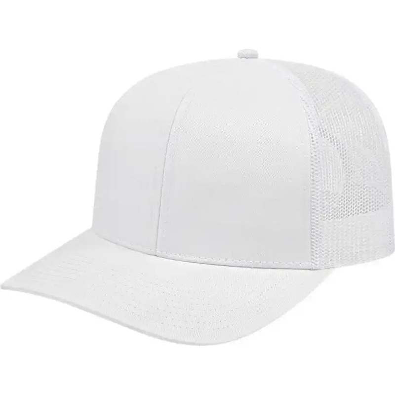 Cap America I3038 Poly/Cotton Mesh Back Cap – White