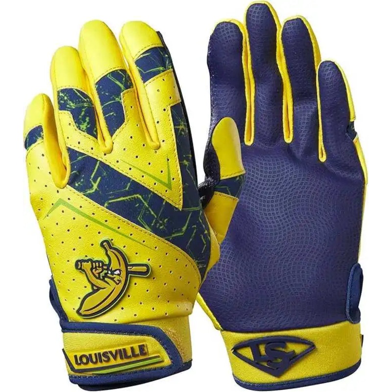 Louisville Slugger Savannah Bananas Youth Genuine V2 Batting Glove – Yellow Navy