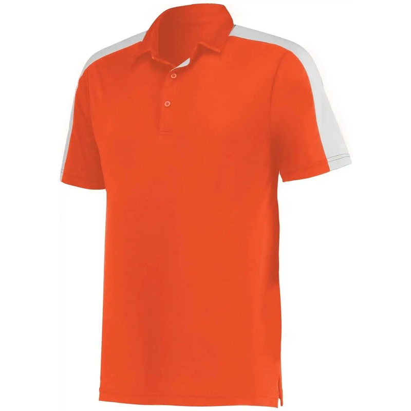 Augusta 5028 Two-Tone Vital Polo – Orange White