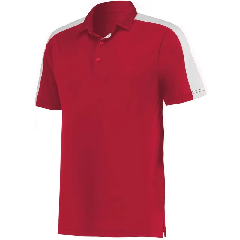 Augusta 5028 Two-Tone Vital Polo – Scarlet White