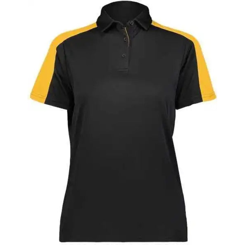 Augusta 5029 Women’s Two-Tone Vital Polo – Black Gold