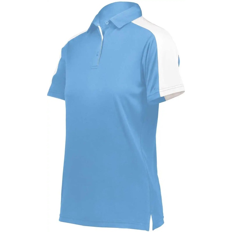 Augusta 5029 Women’s Two-Tone Vital Polo – Columbia Blue White